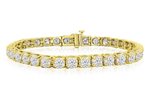 11 3/4 Carat Diamond Tennis Bracelet In 14K Yellow Gold (15.6 G), 9 Inches, J/K By SuperJeweler