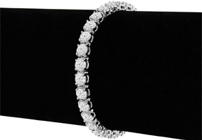 12 Carat Diamond Tennis Bracelet In 14K White Gold (17.9 G), 7.5 Inches, J/K By SuperJeweler