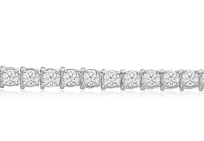 14 1/2 Carat Diamond Tennis Bracelet In 14K White Gold (21.4 G), 9 Inches, J/K By SuperJeweler