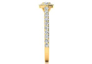 3/4 Carat Marquise Shape Halo Diamond Engagement Ring In 14K Yellow Gold (2.7 G) (H-I, SI2-I1) By SuperJeweler
