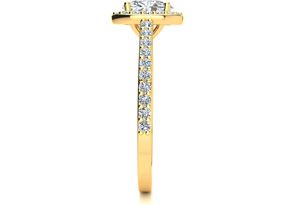 1 Carat Oval Shape Halo Diamond Engagement Ring In 14K Yellow Gold (2.8 G) (I-J, I1-I2 Clarity Enhanced) By SuperJeweler
