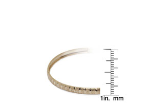 10K Yellow Gold (3.1 G) Flexible Bangle Bracelet W/ Brush Design, 7 Inches By SuperJeweler