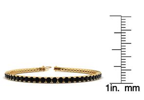 3 1/2 Carat Black Diamond Tennis Bracelet In 14K Yellow Gold (8.7 G), 6 1/2 Inches By SuperJeweler