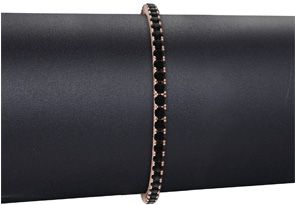 4 1/2 Carat Black Diamond Tennis Bracelet In 14K Rose Gold (10.7 G), 8 Inches By SuperJeweler