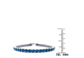 7 3/4 Carat Blue Diamond Tennis Bracelet In 14K White Gold (10.3 G), 6 Inches By SuperJeweler