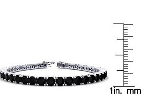 7 3/4 Carat Black Diamond Tennis Bracelet In 14K White Gold (10.3 G), 6 Inches By SuperJeweler