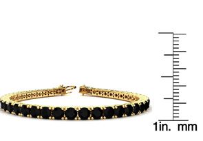 11 1/5 Carat Black Diamond Tennis Bracelet In 14K Yellow Gold (14.6 G), 8.5 Inches By SuperJeweler