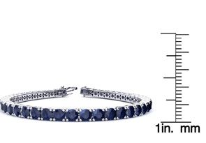 12 Carat Sapphire Tennis Bracelet In 14K White Gold (11.1 G), 6 1/2 Inches By SuperJeweler