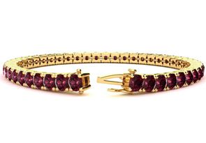 5 1/4 Carat Garnet Tennis Bracelet In 14K Yellow Gold (13.7 G), 8 Inches By SuperJeweler
