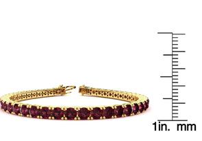 5 1/4 Carat Garnet Tennis Bracelet In 14K Yellow Gold (13.7 G), 8 Inches By SuperJeweler