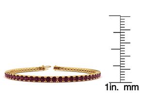 4 1/2 Carat Garnet Tennis Bracelet In 14K Yellow Gold (9.4 G), 7 Inches By Sundar Gem