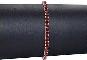 4 Carat Garnet Tennis Bracelet In 14K Rose Gold (8.1 G), 6 Inches By SuperJeweler
