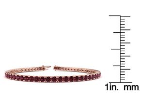 4 1/4 Carat Garnet Tennis Bracelet In 14K Rose Gold (8.7 G), 6 1/2 Inches By SuperJeweler