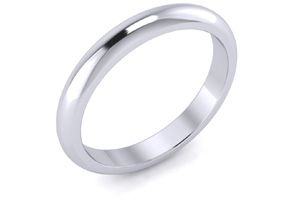 14K White Gold (3.9 G) 3MM Heavy Comfort Fit Ladies & Men's Wedding Band, Size 3, Free Engraving By SuperJeweler