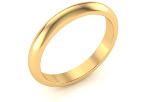 10K Yellow Gold (2 G) 3MM Heavy Ladies & Men's Wedding Band, Size 5, Free Engraving By SuperJeweler