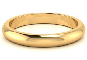10K Yellow Gold (2.3 G) 3MM Heavy Ladies & Men's Wedding Band, Size 7.5, Free Engraving By SuperJeweler