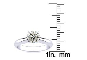 1 Carat Diamond Solitaire Ring In 14K White Gold (H-I, SI2-I1) By SuperJeweler