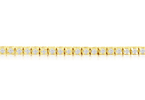 2.60 Carat Diamond Tennis Bracelet In 14K Yellow Gold, 9 Inches, I/J By SuperJeweler