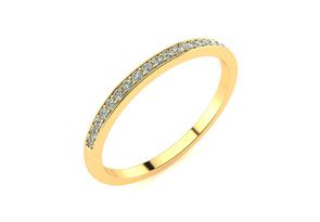 1/10 Carat Micropave Diamond Wedding Band In 10k Yellow Gold, I/J By SuperJeweler