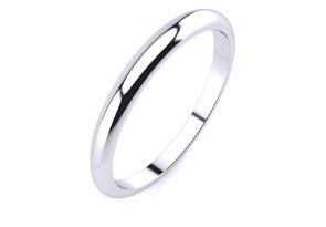 Platinum 2MM Heavy Tapered Ladies & Men's Wedding Band, Size 5.5 By SuperJeweler