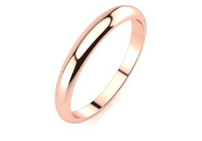14K Rose Gold (1.8 G) 3MM Heavy Tapered Ladies & Men's Wedding Band, Size 3, Free Engraving By SuperJeweler