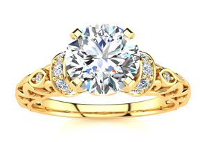 1.25 Carat Vintage Diamond Engagement Ring In 14K Yellow Gold (3.2 G) (I-J, I1-I2 Clarity Enhanced) By SuperJeweler