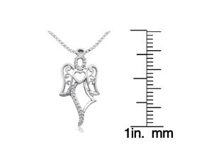 Diamond Accent Angel Necklace, 18 Inches, J/K By SuperJeweler