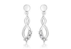 Diamond Accent Infinity Dangle Earrings, J/K By SuperJeweler