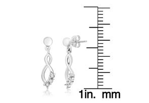 Diamond Accent Infinity Dangle Earrings, J/K By SuperJeweler
