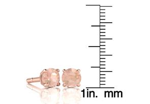 1-3/4 Carat Round Shape Morganite Earrings Studs In 14K Rose Gold Over Sterling Silver By SuperJeweler