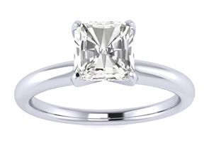 3/4 Carat Radiant Cut Diamond Solitaire Engagement Ring In 14K White Gold, I/J By SuperJeweler