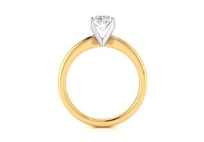 3/4 Carat Radiant Cut Diamond Solitaire Engagement Ring In 14K Yellow Gold, I/J By SuperJeweler