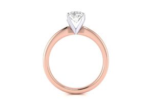 3/4 Carat Radiant Cut Diamond Solitaire Engagement Ring In 14K Rose Gold, I/J By SuperJeweler