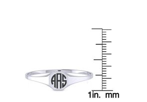 14K Gold (2.2 G) Ladies Octagon Signet Ring W/ Free Custom Engraving, Size 4 By SuperJeweler