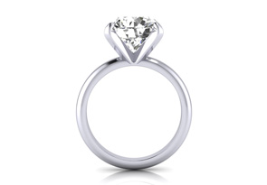 3 Carat Diamond Solitaire Engagement Ring In 14K White Gold (3 G) (H-I, I1 Clarity Enhanced) By SuperJeweler