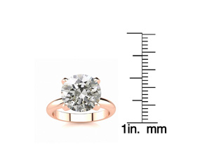 3 Carat Diamond Solitaire Engagement Ring In 14K Rose Gold (3 G) (H-I, I1 Clarity Enhanced) By SuperJeweler