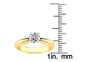 14K Yellow Gold 1/2 Carat Diamond Solitaire Engagement Ring (G-H, SI2) By SuperJeweler