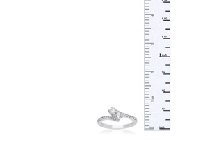 1/2 Carat Two Stone Diamond Bonded Love Ring In White Gold, I-J By SuperJeweler