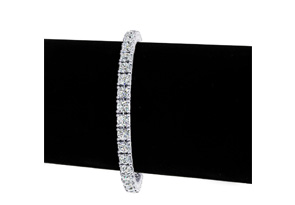 7 Carat Round Diamond Tennis Bracelet In 14K White Gold (7.7 G), 7 Inches (F-G, I2) By SuperJeweler