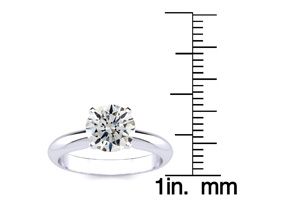 1.5 Carat Fine Diamond Solitaire Engagement Ring Crafted In Solid 14K White Gold, H-I By SuperJeweler