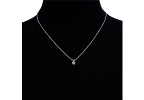 .22 Carat Colorless Diamond White Gold Pendant In 14k W/ Free 18 Inch Chain, E/F In Sterling Silver By SuperJeweler
