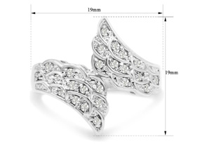 1/3 Carat Diamond Angel Wings Ring, J-K, Size 5 By SuperJeweler