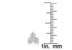 1 Carat Three Diamond Triangle Stud Earrings In 14K White Gold, J/K By SuperJeweler