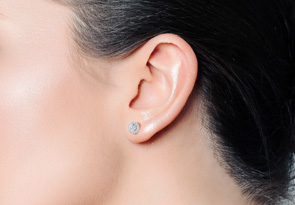 1.5 Carat Halo Diamond Stud Earrings In 14K White Gold (2.40 G), E/F By SuperJeweler