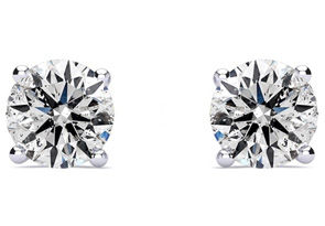 1.25 Carat Colorless Diamond Earrings In 14K White Gold (1.2 G) Long Post Earrings (E-F, I2 Clarity Enhanced) By SuperJeweler