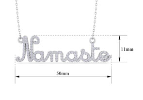 1/2 Carat Diamond Namaste Necklace In 14K White Gold (4 G), 16 Inches, I/J By SuperJeweler