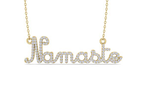 1/2 Carat Diamond Namaste Necklace In 14K Yellow Gold (4 G), 16 Inches, I/J By SuperJeweler