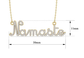 1/2 Carat Diamond Namaste Necklace In 14K Yellow Gold (4 G), 16 Inches, I/J By SuperJeweler