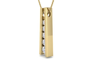 1/4 Carat Diamond Journey Ladder Necklace In 14K Yellow Gold (4 G), 18 Inches, I/J By SuperJeweler