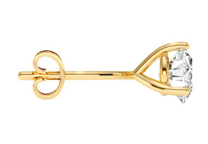 1 Carat Moissanite Martini Stud Earrings In 14K Yellow Gold, E/F By SuperJeweler